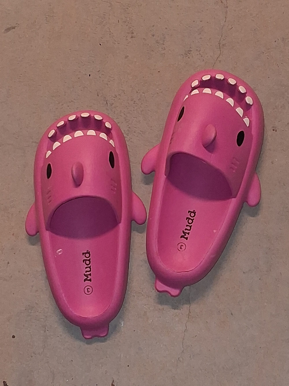 Mudd Bright Pink Shark Slip-On Sandals for Kids